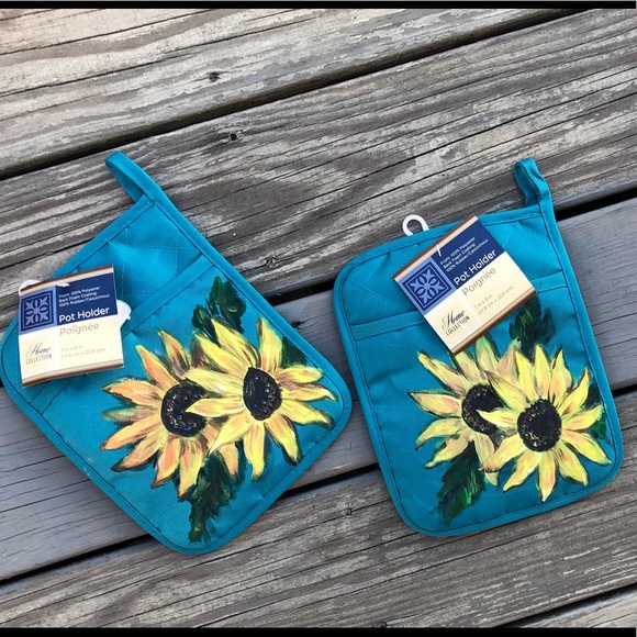 Other - Set of sunflower hand painted pot holders